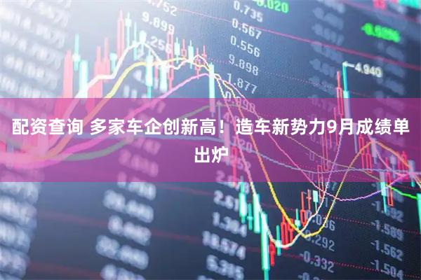 配资查询 多家车企创新高！造车新势力9月成绩单出炉